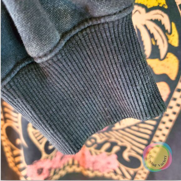 Volcom Sweatshirt Womens XS (Fits Mens M L) Oversized Distressed Graphic Skate - Picture 5 of 10